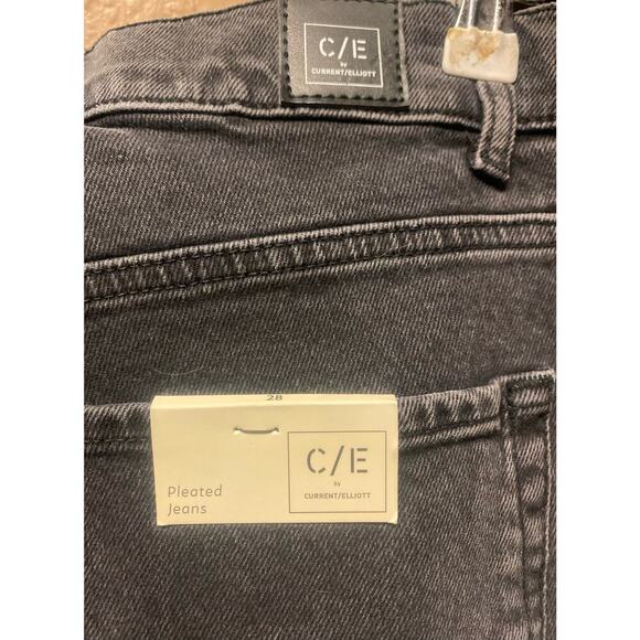 Current/Elliott Pleated Skinny Jean Gravity Size 28 NWT $188 - Picture 3 of 4